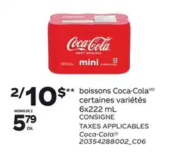 Provigo BOISSONS COCA-COLAMD, 6X222 ML | COCA-COLA offer