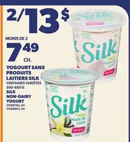 Provigo YOGOURT SANS PRODUITS LAITIERS SILK, 500-650 G | SILK NON-DAIRY YOGURT offer