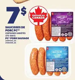 Provigo SAUCISSES DE PORC PC, 375-500 G | PC PORK SAUSAGE offer