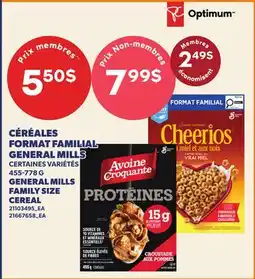 Provigo CÉRÉALES FORMAT FAMILIAL GENERAL MILLS GENERAL MILLS, 455-778 G | GENERAL MILLS FAMILY SIZE CEREAL offer