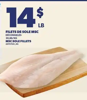 Provigo FILETS DE SOLE MSC | MSC SOLE FILLETS offer