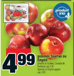 Super C pommes Spartan ou Empire | Spartan or Empire apples offer