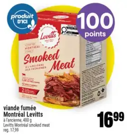 Super C viande fumée Montréal Levitts | Levitts Montréal smoked meat offer