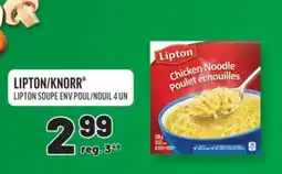 Super C LIPTON/KNORR LIPTON SOUPE ENV.POUL/NOUIL 4 U offer