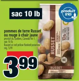 Super C pommes de terre Russet ou rouge à chair jaune | Russet or red yellow fleshed potatoes offer