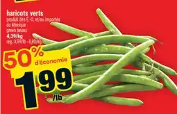 Super C haricots verts | green beans offer