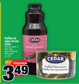 Super C FEUILLES DE VIGNE FARCIES CEDAR | CEDAR STUFFED VINE LEAVES, JUICE offer