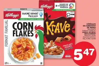 Marches Tradition KELLOGG'S CEREAL OR MEAL REPLACEMENT offer