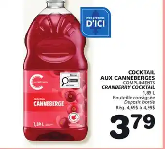 Marches Tradition COMPLIMENTS CRANBERRY COCKTAIL offer