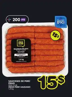 Marches Tradition PRIX CLUB FRESH PORK SAUSAGES offer