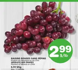 Marches Tradition SEEDLESS RED GRAPES offer