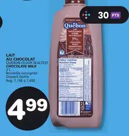 Marches Tradition QUÉBON OR SEALTEST CHOCOLATE MILK offer