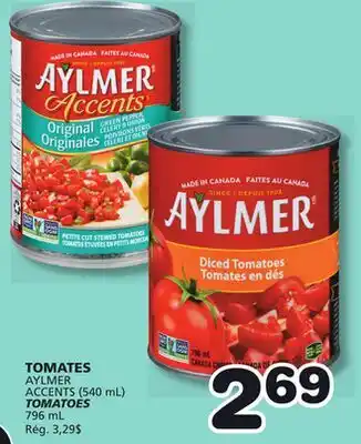 Marches Tradition AYLMER ACCENTS (540 mL) TOMATOES 796 mL offer