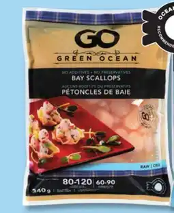 IGA BLUE TIDE OR GREEN OCEAN FROZEN BAY SCALLOPS offer