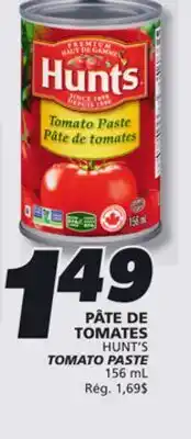 IGA HUNT'S TOMATO PASTE offer