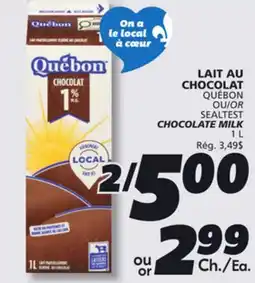 IGA QUÉBON OR SEALTEST CHOCOLATE MILK offer
