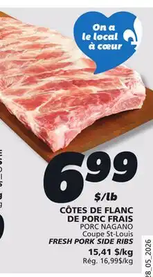 IGA PORC NAGANO Coupe St-Louis FRESH PORK SIDE RIBS offer