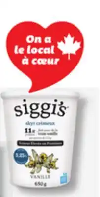 IGA SIGGI'S SKYR YOGURT offer