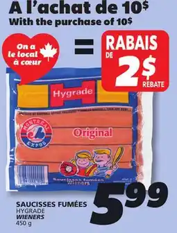IGA HYGRADE WIENERS offer
