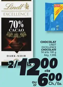 IGA LINDT EXCELLENCE CHOCOLATE offer