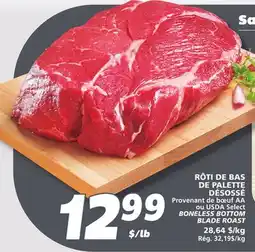 IGA BONELESS BOTTOM BLADE ROAST offer