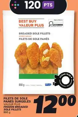 IGA VALEUR PLUS FROZEN BREADED SOLE FILLETS offer