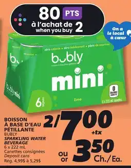 IGA BUBLY SPARKLING WATER BEVERAGE offer