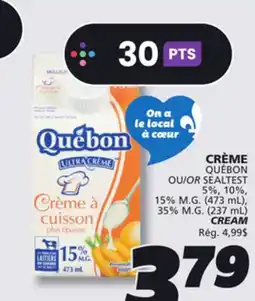 IGA QUÉBON OR SEALTEST CREAM offer
