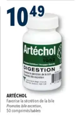 Familiprix ARTÉCHOL, Promotes bile excretion, 50 tablets offer