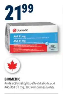 Familiprix BIOMEDIC Acetylsalicylic acid, ASA 81mg, 300 tablets offer