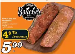Marché Richelieu filets de porc frais assaisonnés | fresh seasoned pork tenderloins offer