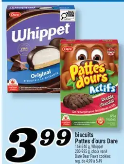 Marché Richelieu biscuits Pattesd'ours Dare | Dare Bear Paws cookies offer