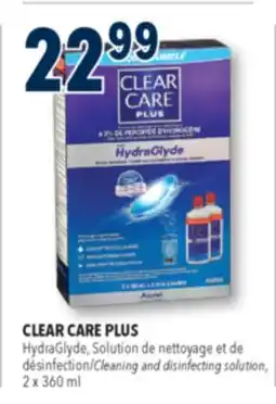 Familiprix CLEAR CARE PLUS HydraGlyde Cleaning and disinfecting solution, 2x 360ml offer