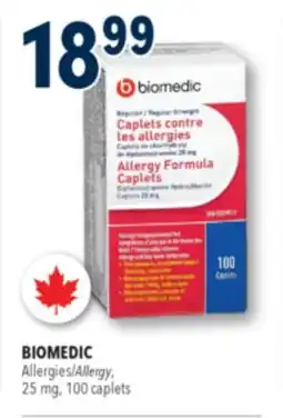 Familiprix BIOMEDIC, Allergy, 25 mg, 100 caplets offer
