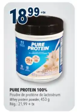 Familiprix PURE PROTEIN 100% Whey protein powder, 453g offer