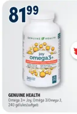 Familiprix GENUINE HEALTH, Omega3+ Joy, Omega 3, 120 softgels offer