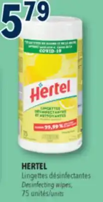 Familiprix HERTEL Desinfecting wipes, 75 units offer