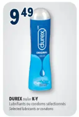 Familiprix DUREX or K-Y Selected lubricants or condoms offer