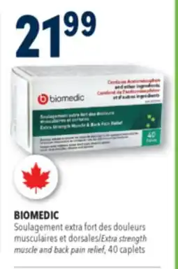 Familiprix BIOMEDIC, Extra strength muscle and back pain relief, 40 caplets offer