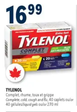 Familiprix TYLENOL Complete, cold, cough and flu offer