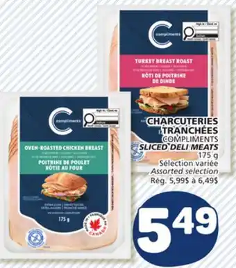 Marché Bonichoix COMPLIMENTS SLICED DELI MEATS offer