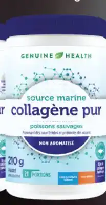 Familiprix GENUINE HEALTH, Clean collagen, powder, 210 g to 280 g offer