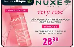 Familiprix NUXE very rose Démaquillant Waterproof Yeux et Levres offer