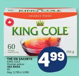 Marché Bonichoix KING COLE Orange pekoe TEA BAGS offer