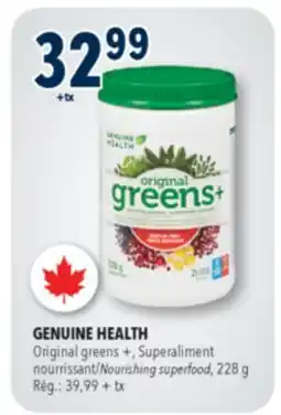 Familiprix GENUINE HEALTH Original greens +, Superaliment Nourishing superfood, 228g offer