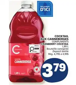 Marché Bonichoix COMPLIMENTS CRANBERRY offer