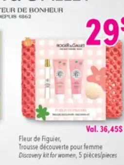 Familiprix ROGER & GALLET, Fleur de Figuier, Discovery kit for women, 5 pieces offer