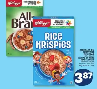 Marché Bonichoix KELLOGG'S CEREAL OR MEAL REPLACEMENT offer