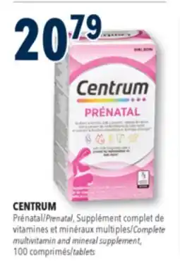Familiprix CENTRUM, Prenatal, Complete multivitamin and mineral supplement, 100 tablets offer