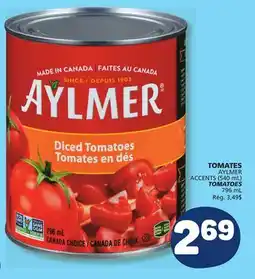 Marché Bonichoix AYLMER ACCENTS TOMATOES offer